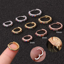 Load image into Gallery viewer, Women Fashion Alloy Stainless Steel Round Titanium Steel Round Hoop Earrings Gold Color Jewelry Earrings Party Gift