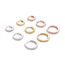 Load image into Gallery viewer, Women Fashion Alloy Stainless Steel Round Titanium Steel Round Hoop Earrings Gold Color Jewelry Earrings Party Gift
