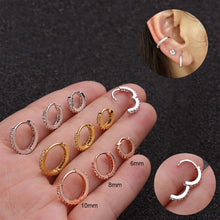 Load image into Gallery viewer, Women Fashion Alloy Stainless Steel Round Titanium Steel Round Hoop Earrings Gold Color Jewelry Earrings Party Gift