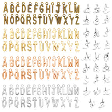 Load image into Gallery viewer, 130 PCS/Set Retro Alloy 26 English Capital Case Letter Accessories For Earrings Necklace Bracelet DIY Handmade