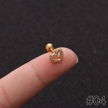 Load image into Gallery viewer, Women Simple Needle Pearl Gold Zircon Crown Stainless Steel Stud Earring Fashion Jewelry Eardrop Earrings