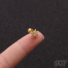 Load image into Gallery viewer, Women Simple Needle Pearl Gold Zircon Crown Stainless Steel Stud Earring Fashion Jewelry Eardrop Earrings