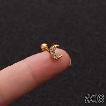 Load image into Gallery viewer, Women Simple Needle Pearl Gold Zircon Crown Stainless Steel Stud Earring Fashion Jewelry Eardrop Earrings