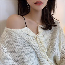 Load image into Gallery viewer, Elegant Sweet Simple Cool Style Long Tassel Pearl Earrings Jewelry Gift For Women Girls