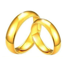 Load image into Gallery viewer, Gold Smooth Surface Simple Fashion Couple Ring Adjustable Jewelry Gift For Lover