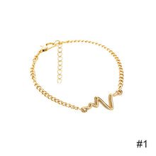 Load image into Gallery viewer, Simple Personality Beckoning Heart Rate Line Couple Bracelet For Love Jewelry Gift