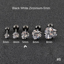 Load image into Gallery viewer, Fashion Zircon Stainless Steel Love Earrings Cartilage Ear Stud Crystal Heart Earrings Piercing Jewelry Steel Clear