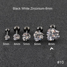 Load image into Gallery viewer, Fashion Zircon Stainless Steel Love Earrings Cartilage Ear Stud Crystal Heart Earrings Piercing Jewelry Steel Clear