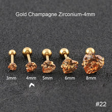Load image into Gallery viewer, Fashion Zircon Stainless Steel Love Earrings Cartilage Ear Stud Crystal Heart Earrings Piercing Jewelry Steel Clear
