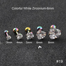 Load image into Gallery viewer, Fashion Zircon Stainless Steel Love Earrings Cartilage Ear Stud Crystal Heart Earrings Piercing Jewelry Steel Clear