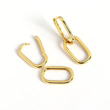 Load image into Gallery viewer, Anti-Allergy S925 Sterling Silver Earrings Women New Fashion Geometric Ellipse U-Shape Elegant Bride Jewelry Gifts Girl Ear Clip