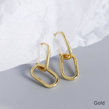 Load image into Gallery viewer, Anti-Allergy S925 Sterling Silver Earrings Women New Fashion Geometric Ellipse U-Shape Elegant Bride Jewelry Gifts Girl Ear Clip