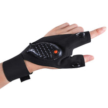 Load image into Gallery viewer, Rechargeable Flashlight Gloves Fingerless Gloves LED Lighting Repair Finger Lamp For Outdoor Night Fishing Camping Hiking Tool