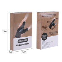 Load image into Gallery viewer, Rechargeable Flashlight Gloves Fingerless Gloves LED Lighting Repair Finger Lamp For Outdoor Night Fishing Camping Hiking Tool