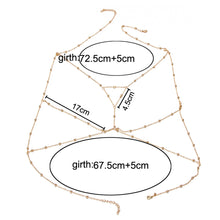 Load image into Gallery viewer, Fashion Metal Ladies Body Chain Sexy Style Chest Chain Hollow Out Bikini Ladies Women Breast Chain Body Decorative Jewelry