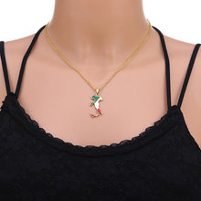 Load image into Gallery viewer, Stainless Steel Enamel Italy Map FLag Pendant Necklace for Women Men Party Birthday Jewelry Gifts