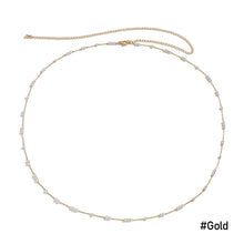 Load image into Gallery viewer, Sexy Vintage Belly Chain Thin Beads Link Body Chain Waist Chain Belt Pearls Streetwear Summer Women Fashion Body Jewelry
