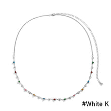 Load image into Gallery viewer, Creative Mixed Color Stitching Peach Heart Body Chain Simple Hollow Drop Oil Single-layer Waist Chain Female Body Jewelry