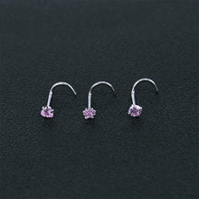 Load image into Gallery viewer, 3pcs/set Stainless Steel Zircon Nose Stud Star Right Angle Titanium Steel Nose Set Piercing Jewelry Women Men Body Accessories
