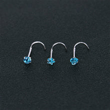 Load image into Gallery viewer, 3pcs/set Stainless Steel Zircon Nose Stud Star Right Angle Titanium Steel Nose Set Piercing Jewelry Women Men Body Accessories