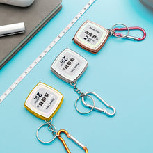 Load image into Gallery viewer, 1pc Creative Mini Tape Measure Pull Ruler Key Ring Measuring Tools Retractable Ruler with Key Chain and Hook Gauging Tool Portable Keychain Keyring Gifts