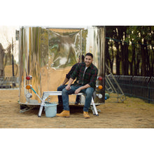 Load image into Gallery viewer, Work Platform Aluminum Portable Bench Folding Ladder ANSI Capacity 225 LBS 40"