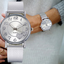 Load image into Gallery viewer, Fashion Women Watch Luxury Steel Band Ladies Quartz Big Dial Wrist Watch