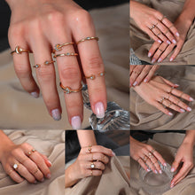 Load image into Gallery viewer, Creative Retro Set Ring Simple Alloy Ring Multi-piece Set Stackable Ring Jewelry Accessories for Women