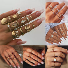 Load image into Gallery viewer, Creative Retro Set Ring Simple Alloy Ring Multi-piece Set Stackable Ring Jewelry Accessories for Women