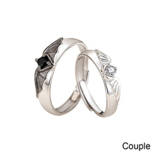 Load image into Gallery viewer, Niche Personalized Couple Rings Angel and Demon Couple Rings Opening Adjustable Rings Jewelry Gift Accessories