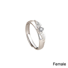 Load image into Gallery viewer, Niche Personalized Couple Rings Angel and Demon Couple Rings Opening Adjustable Rings Jewelry Gift Accessories