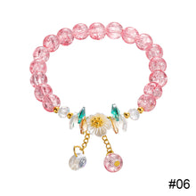 Load image into Gallery viewer, Flower Crystal Bracelet Adjustable Beaded Crystal Bracelet Simple Versatile Bracelet Jewelry Gift for Women