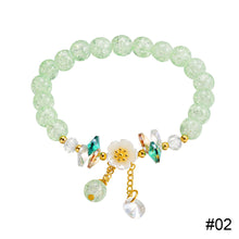Load image into Gallery viewer, Flower Crystal Bracelet Adjustable Beaded Crystal Bracelet Simple Versatile Bracelet Jewelry Gift for Women