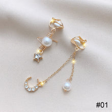 Load image into Gallery viewer, Stylish Tassel Ear Clips Earrings Versatile Alloy Ear Studs Earrings Temperamental Earrings Jewelry for Women