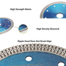 Load image into Gallery viewer, 105/110/115/125mm Turbo Diamond Saw Blade Porcelain Tile Ceramic Blades Granite Marble Dry/Wet Cutting Disc for Angle Grinder