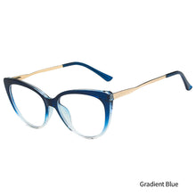 Load image into Gallery viewer, Anti-blue Cat Eye Retro Eyeglass Art Retro Polygon Anti Blue Light Glasses Leopard Frame Fashion Transparent Glasses