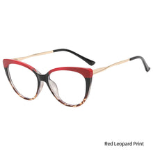 Load image into Gallery viewer, Anti-blue Cat Eye Retro Eyeglass Art Retro Polygon Anti Blue Light Glasses Leopard Frame Fashion Transparent Glasses