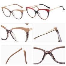 Load image into Gallery viewer, Anti-blue Cat Eye Retro Eyeglass Art Retro Polygon Anti Blue Light Glasses Leopard Frame Fashion Transparent Glasses