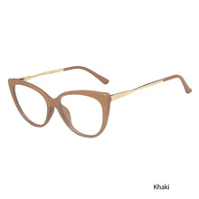 Load image into Gallery viewer, Anti-blue Cat Eye Retro Eyeglass Art Retro Polygon Anti Blue Light Glasses Leopard Frame Fashion Transparent Glasses
