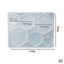 Load image into Gallery viewer, DIY Earring Pendant Epoxy Silicone Mold Geometry Rhombus Triangle Necklace Key Chain Pendant Resin Mold Jewelry Making Accessories