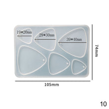 Load image into Gallery viewer, DIY Earring Pendant Epoxy Silicone Mold Geometry Rhombus Triangle Necklace Key Chain Pendant Resin Mold Jewelry Making Accessories