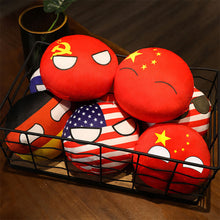 Load image into Gallery viewer, 10cm Creativity Polandball Plush Pendant Country Ball Plush Keyring Gift MINI Ball Toy ITALY Korea USSR Handbag Decorations Keychain