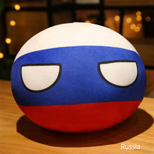 Load image into Gallery viewer, 10cm Creativity Polandball Plush Pendant Country Ball Plush Keyring Gift MINI Ball Toy ITALY Korea USSR Handbag Decorations Keychain