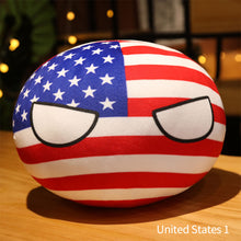Load image into Gallery viewer, 10cm Creativity Polandball Plush Pendant Country Ball Plush Keyring Gift MINI Ball Toy ITALY Korea USSR Handbag Decorations Keychain