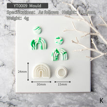 Load image into Gallery viewer, Geometric Polymer Clay Earring Cutter Cutting Mold DIY French Earrings Jewelry Pendant Embossing Making Tool
