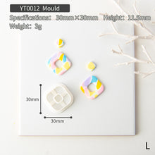 Load image into Gallery viewer, Geometric Polymer Clay Earring Cutter Cutting Mold DIY French Earrings Jewelry Pendant Embossing Making Tool