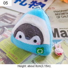 Load image into Gallery viewer, Japanese Cute Penguin Bag Pendant Bread Plush Toy Sausage Doll Pendant Cute Egg Keychain Birthday Gifts