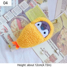 Load image into Gallery viewer, Japanese Cute Penguin Bag Pendant Bread Plush Toy Sausage Doll Pendant Cute Egg Keychain Birthday Gifts