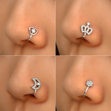 Load image into Gallery viewer, Non-perforated U-shaped Nose Clip Star Love Crown Nose Ring Fashion Creative Nasal Ornament Jewelry Accessory