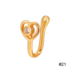 Load image into Gallery viewer, Non-perforated U-shaped Nose Clip Star Love Crown Nose Ring Fashion Creative Nasal Ornament Jewelry Accessory